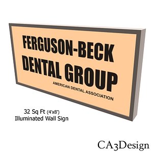 4ftx8ft Illum Wall Sign