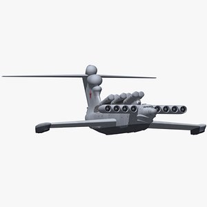 russian ekranoplan 3d model