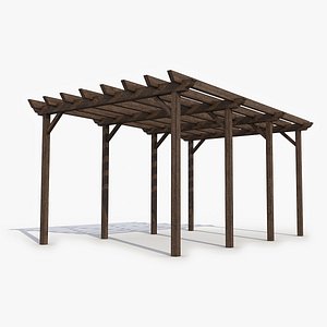 Wooden Pergola 2 3D Model