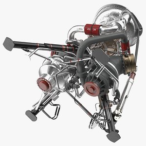 3D Liquid Rocket Engine model