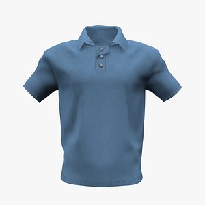 Polo Shirt Open Collar 3D model