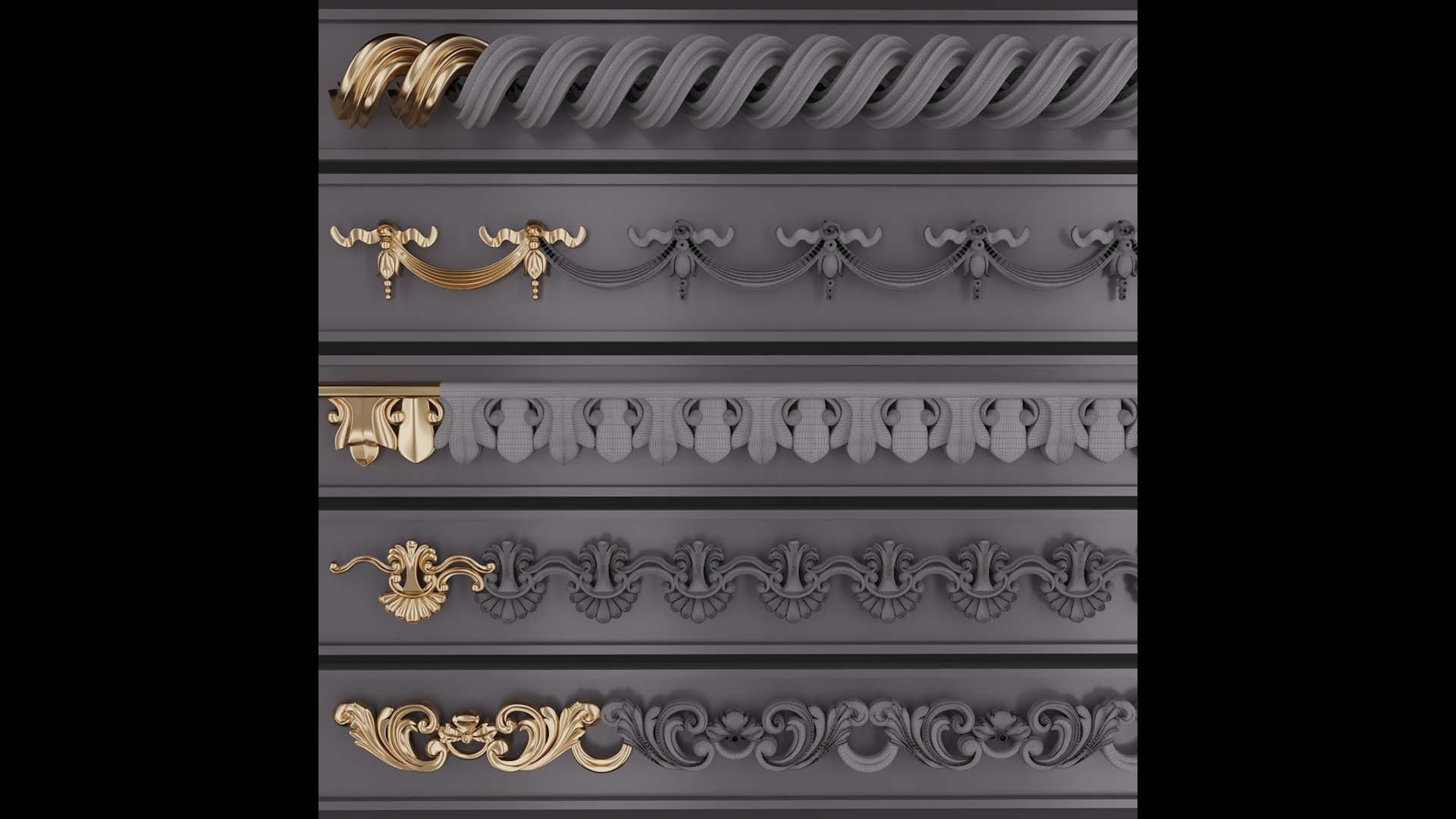 3D Trim Ornament 127 model - TurboSquid 1901884