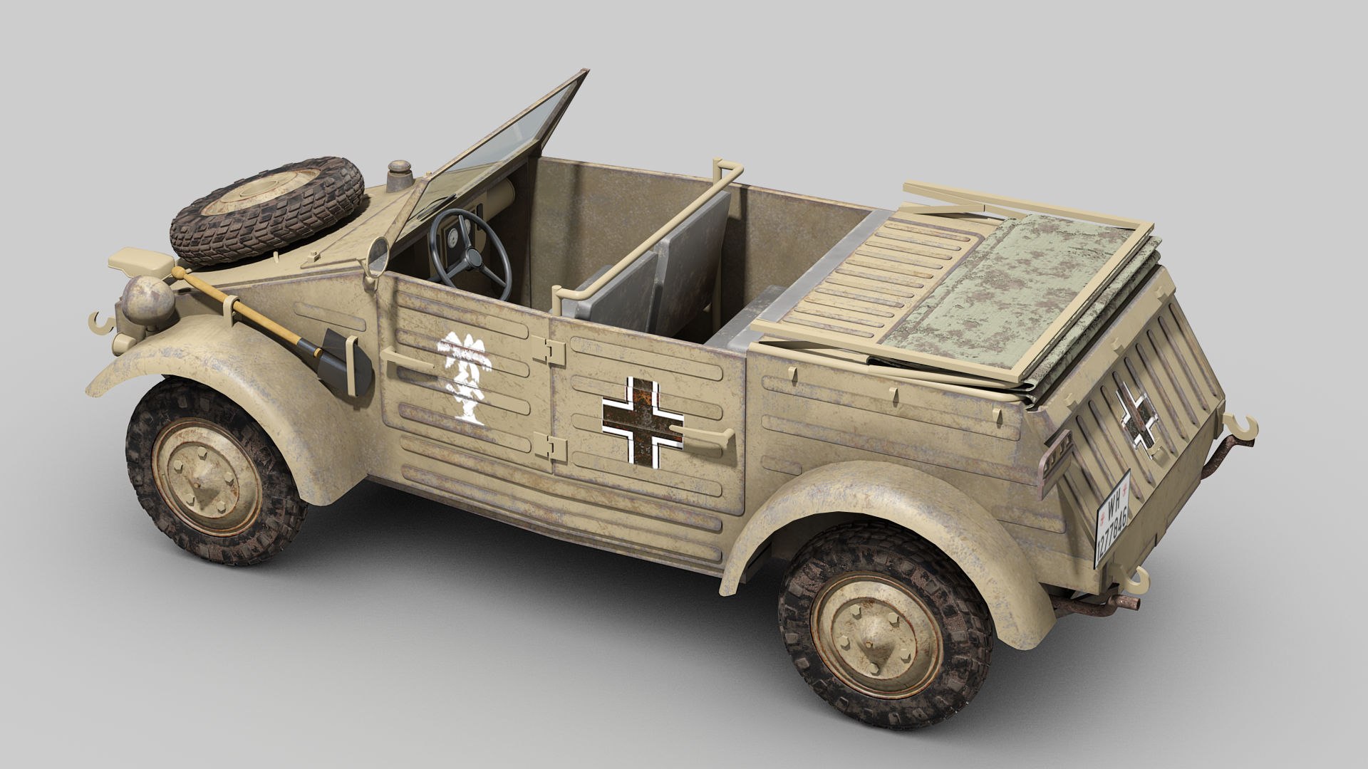 Kubelwagen Afrika Korps 3D Model - TurboSquid 2229598