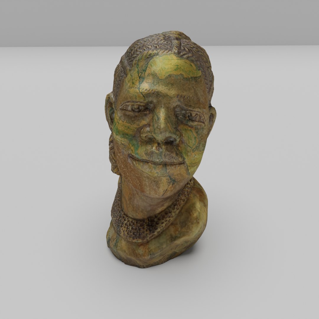 3D Soapstone Carving Lady Head model - TurboSquid 1852626