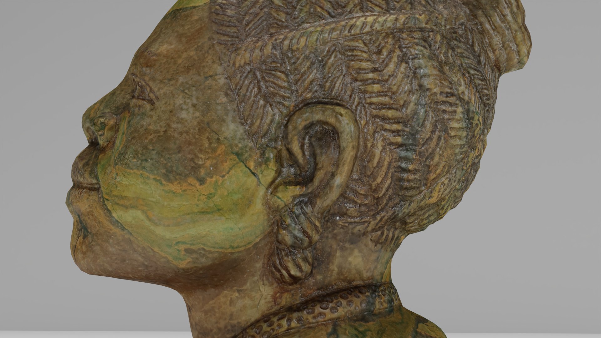 3D Soapstone Carving Lady Head model - TurboSquid 1852626