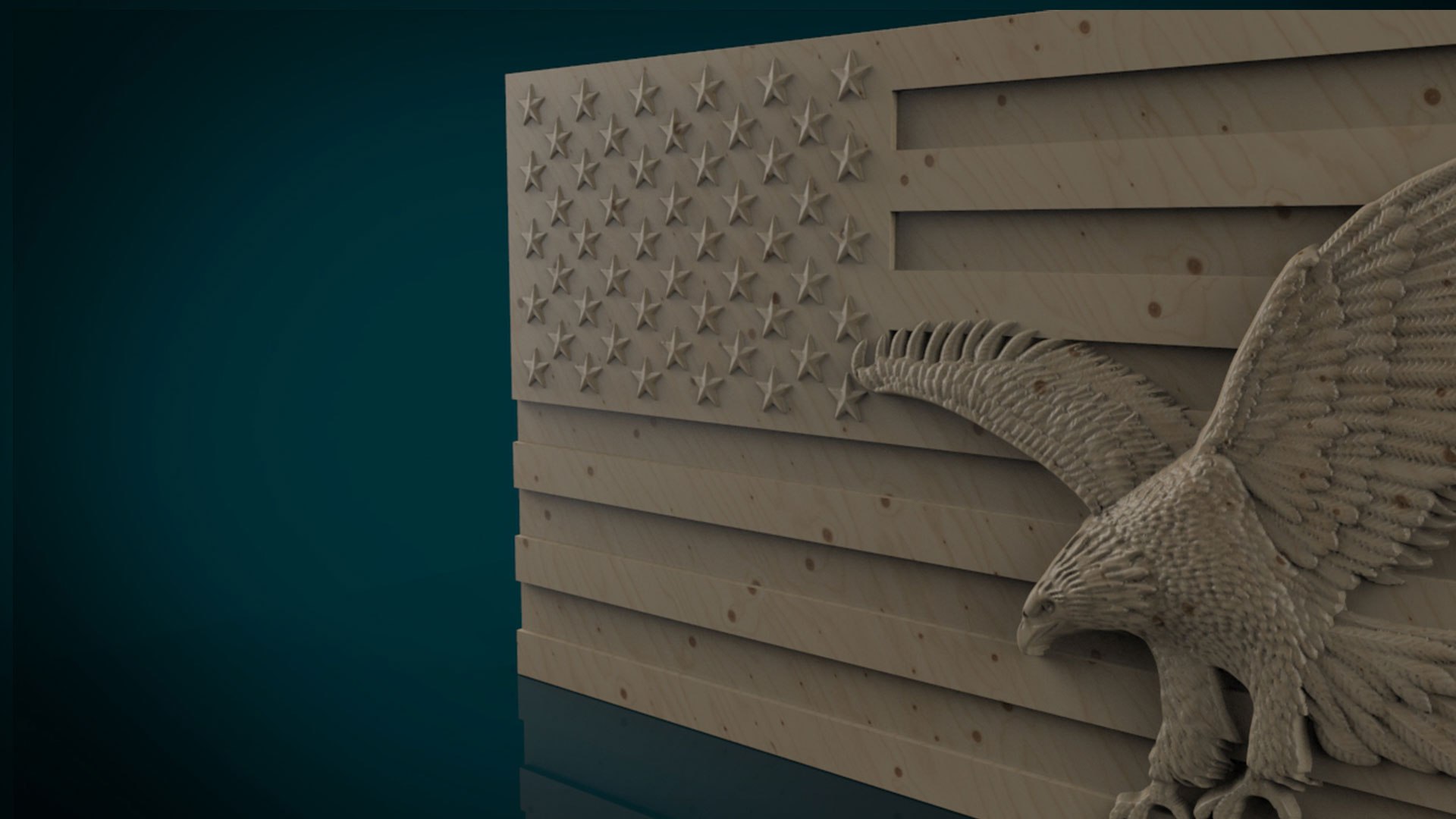 3D Model American Flag And Eagle - TurboSquid 2299998