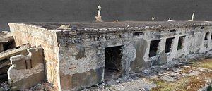 Abandoned Brick Building 3D model
