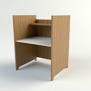 study carrel - materials 3d max