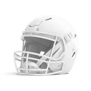 White Football Helmet - american soccer protection headdress