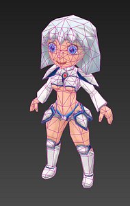 chibi girl warrior
