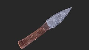 3d model primitive knife