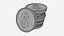Dollar coin stack