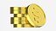 Dollar coin stack