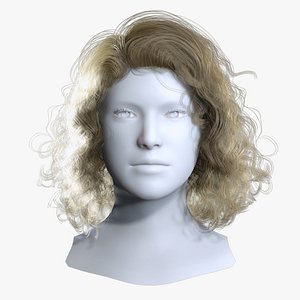 3D Long Layered Wavy Hair - Realistic Messy Shag Groom for 3D Characters
