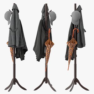 3D Coat Rack 8 Standing