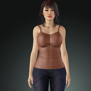 Realistic Casual Girl Jane 3D model