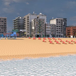 Beach 3D model
