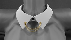 Collar accessory w chain 3D model