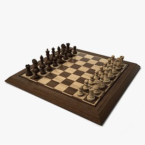 chess set hd 3d model