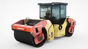 3D dynapac cc524hf asphalt roller model