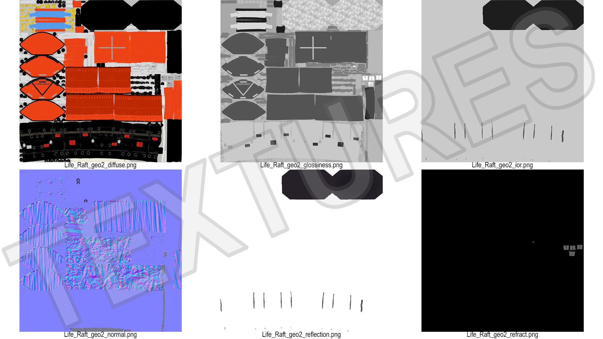 Self Inflating Life Raft 3D Model - TurboSquid 2318231