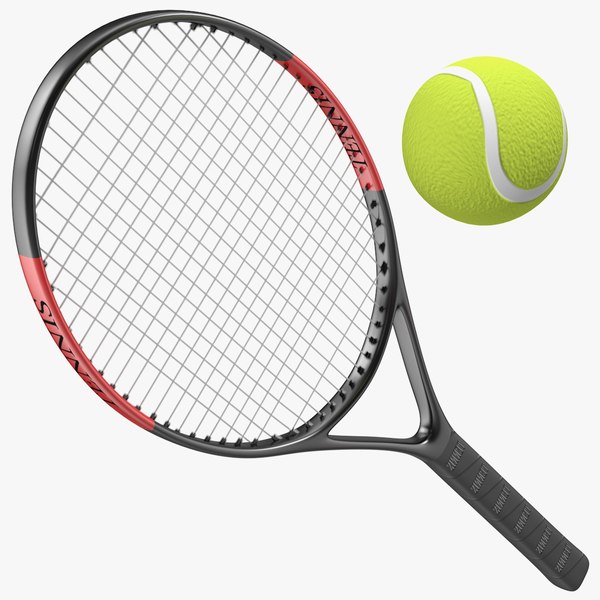 tennis racket ball 3D model
