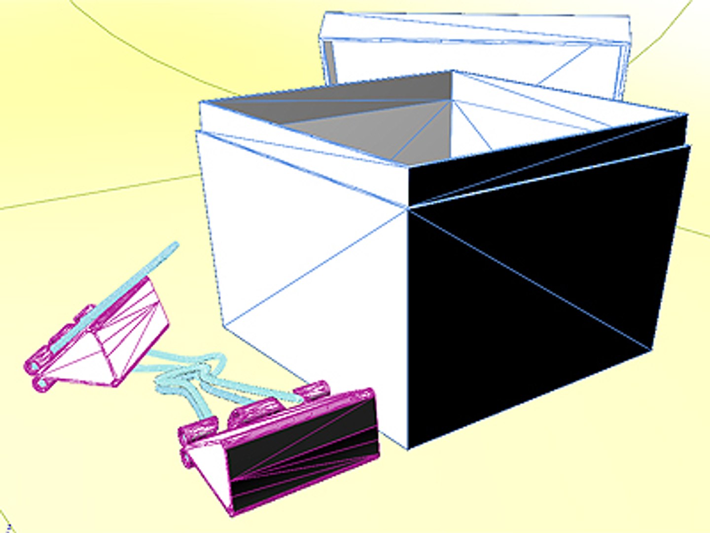 Binder Storage Box Clips 3d Model