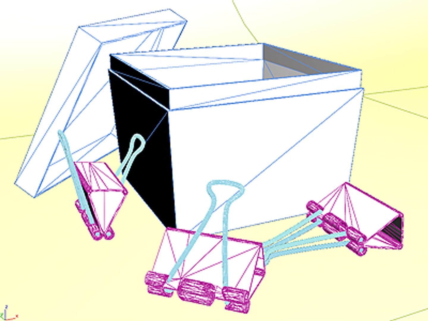 Binder Storage Box Clips 3d Model