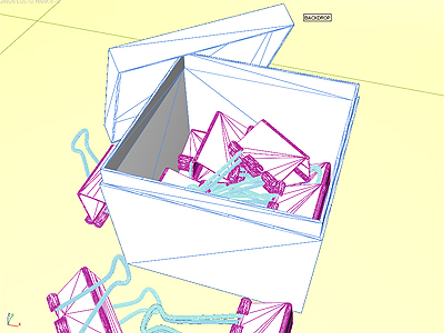 Binder Storage Box Clips 3d Model