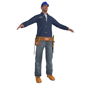 worker man 3d model