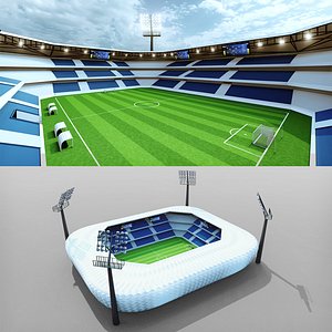 football soccer stadium - 3D model