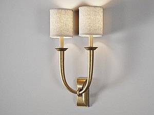 Visual Comfort French Deco Horn Double Sconce art. S2021