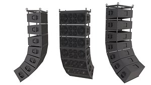 3D model Linear Array Speaker System