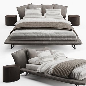 Cierre Imbottiti Don Bed and Moon Bedside Table model
