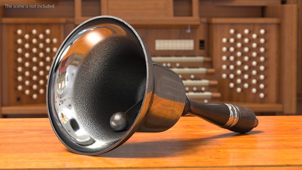 3D silver altar bell wood model - TurboSquid 1684026