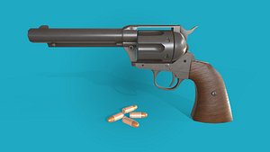 3D revolver colt