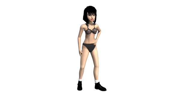 rigged sexy girl bikini model