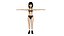 Sexy Girl Rigged и анимированная 3D модель