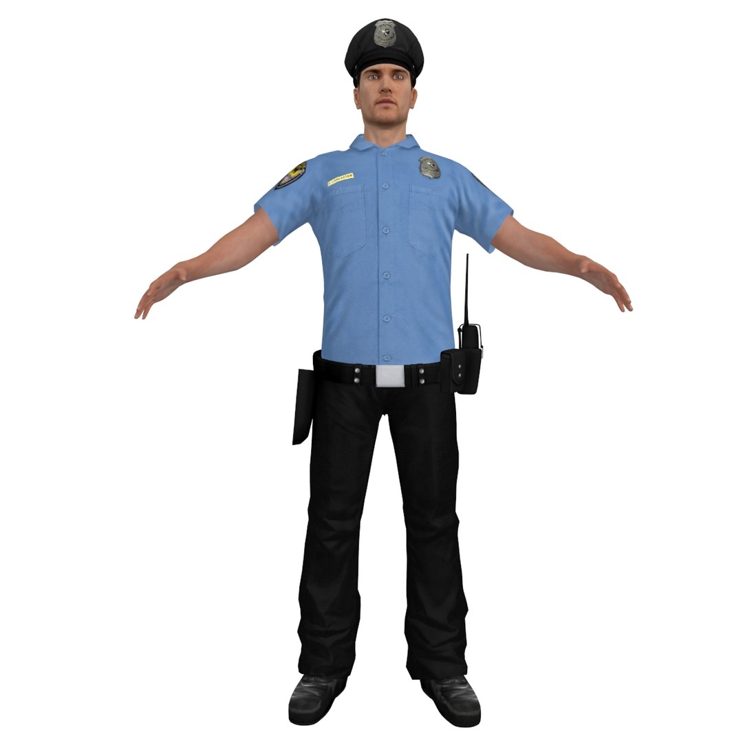 3d Rigged Police Officer S Model