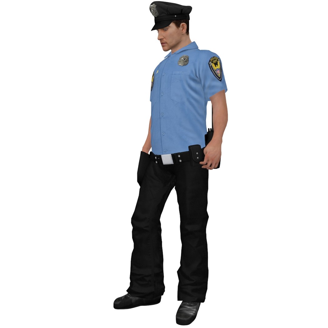 3d Rigged Police Officer S Model