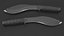 Taktische Kampf-Kukri-Machete, gebrauchtes 3D-Modell