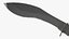 Taktische Kampf-Kukri-Machete, gebrauchtes 3D-Modell