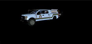 3D model Hillsborough County Fire Rescue Battalion Chief truck