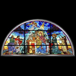 lead stained glass window 3d max