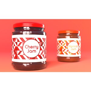 Jam Jar Apricot and Cherries