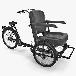 3D cycle rickshaw