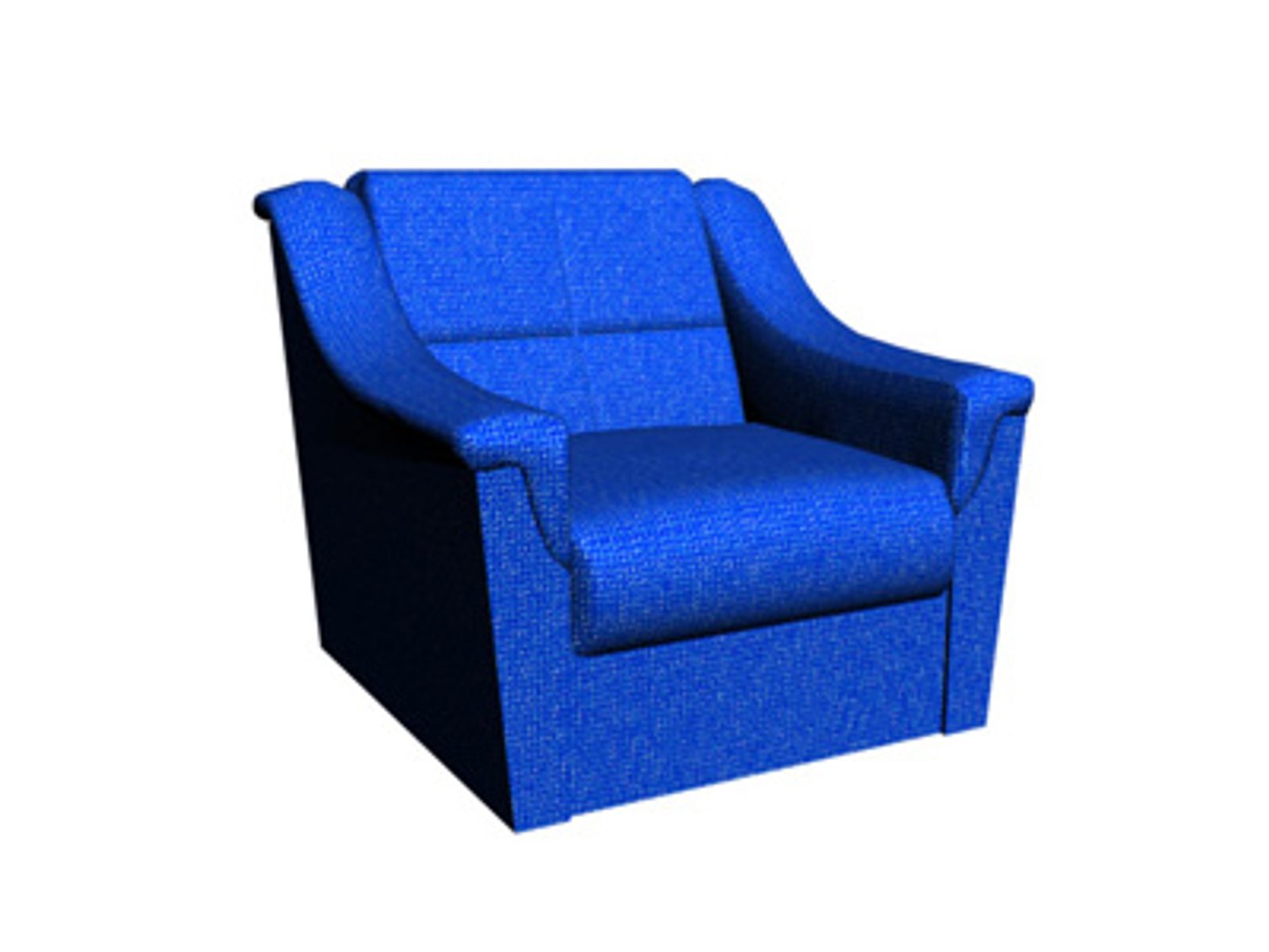 3d simple chair blue model