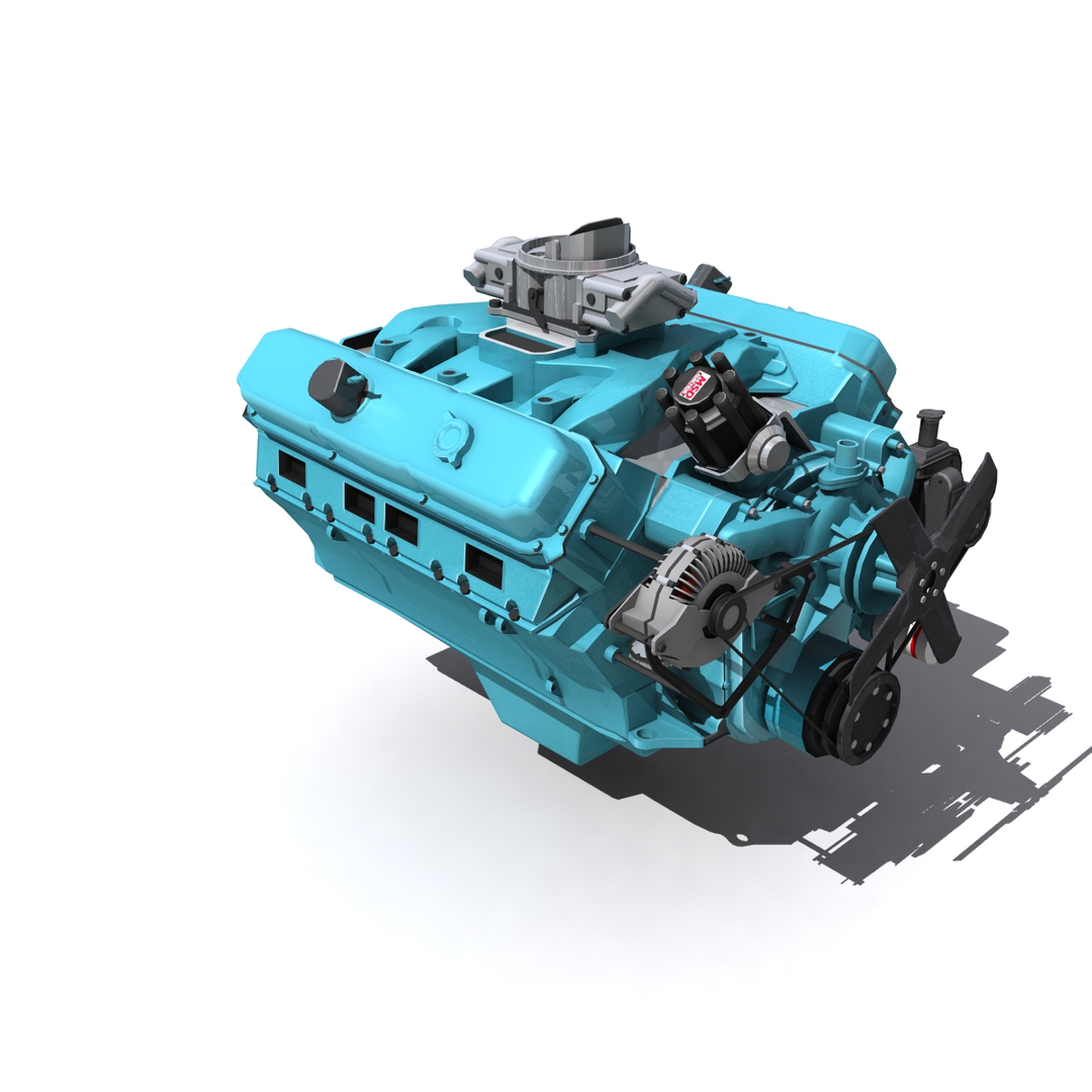 3d Chrysler V8 Engine 383