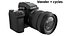 3D model Panasonic Lumix DC-S5 II with lens