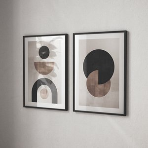 3D Poster set - Modern Abstract Shapes